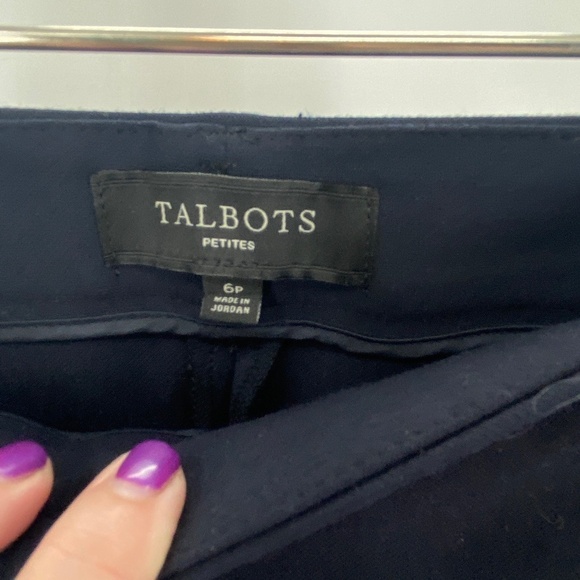 Talbots Petite Heritage Dress Pants Navy Blue . Size 6 Petite - Picture 3 of 6